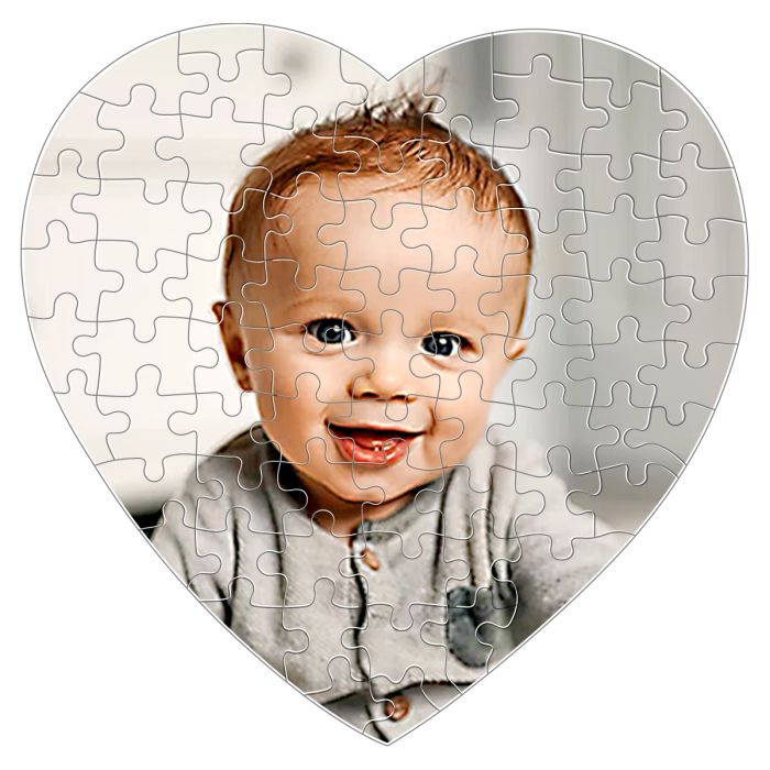 Magnet photo cœur personnalisé puzzle 