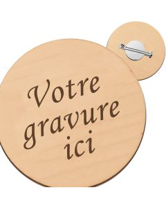 Badge gravé personnalisé rond