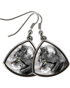 Boucles d'oreilles photo triangles arrondis - OFF