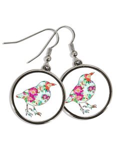 Boucles d'oreilles photo pendantes rondes - OFF