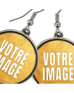 Boucles oreilles photo pendantes