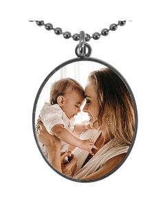 Pendentif photo ovale