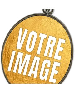 Pendentif photo ovale avec chaine