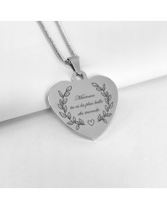 Pendentif cœur gravé