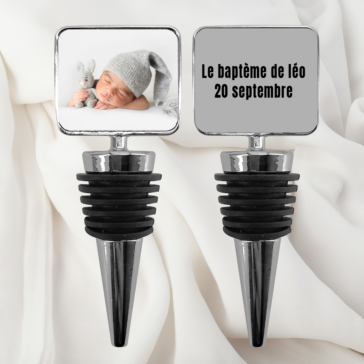 bouchon de bouteille personnalisé baptême